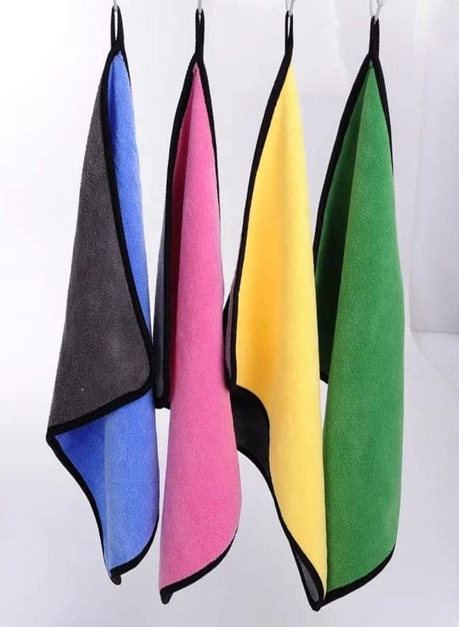 RD TREND مناشف تنظيف من الألياف الدقيقة من آر دي تريند، 30×40 سم، 500 غرام/متر مربع، متعددة الألوان، خالية من الوبر والخطوط، متعددة الأغراض، مناسبة للمطبخ والسيارة والنوافذ والفولاذ المقاوم للصدأ وأدوات المائدة الفضية. (متنوعة) (متعددة، 6 قطع) - Image 2